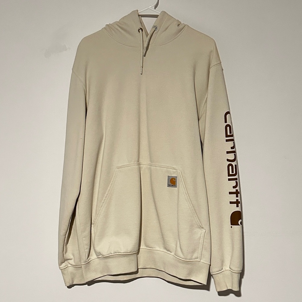 Carhartt Mens Loose Fit Midweight Logo Sleeve Graphic Hoodie